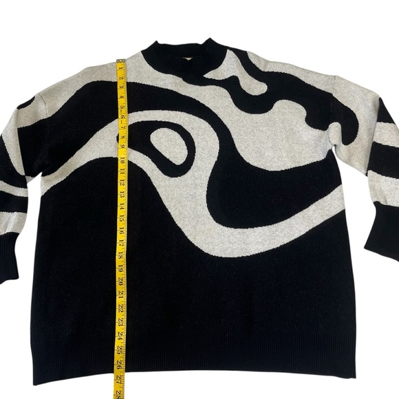 ASOS VRG GRL Verge Girl Abstract Jumper Sweater In Black & White Size 10 - Picture 6 of 7